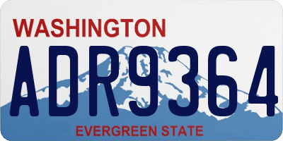 WA license plate ADR9364