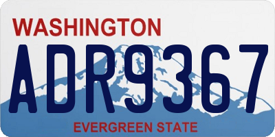 WA license plate ADR9367