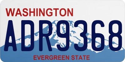 WA license plate ADR9368
