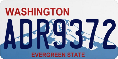 WA license plate ADR9372