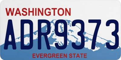 WA license plate ADR9373