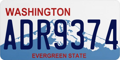 WA license plate ADR9374