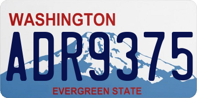 WA license plate ADR9375