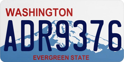 WA license plate ADR9376