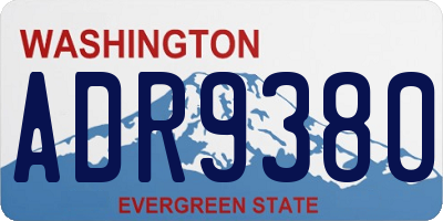 WA license plate ADR9380