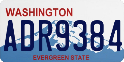 WA license plate ADR9384