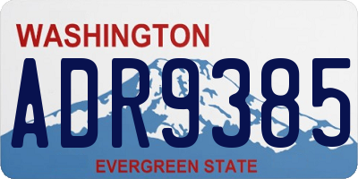 WA license plate ADR9385