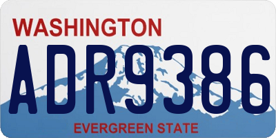 WA license plate ADR9386