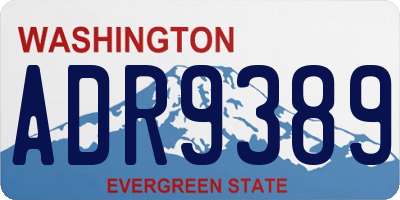 WA license plate ADR9389