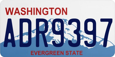 WA license plate ADR9397