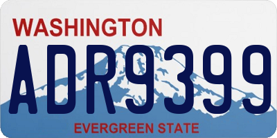 WA license plate ADR9399