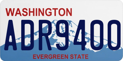 WA license plate ADR9400