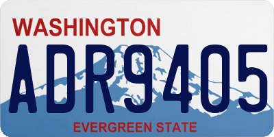 WA license plate ADR9405