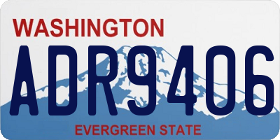 WA license plate ADR9406