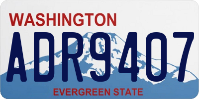 WA license plate ADR9407