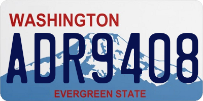 WA license plate ADR9408