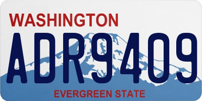 WA license plate ADR9409