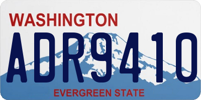 WA license plate ADR9410