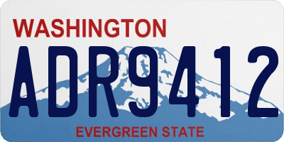 WA license plate ADR9412