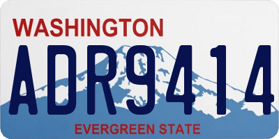 WA license plate ADR9414