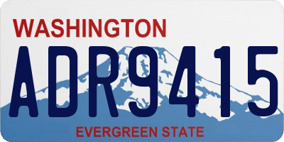 WA license plate ADR9415