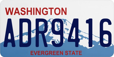 WA license plate ADR9416
