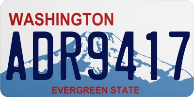 WA license plate ADR9417