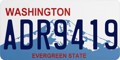 WA license plate ADR9419