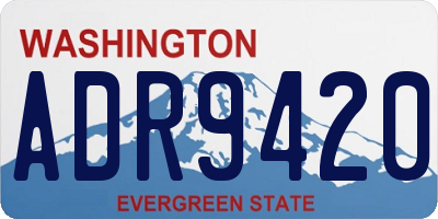 WA license plate ADR9420