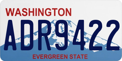 WA license plate ADR9422