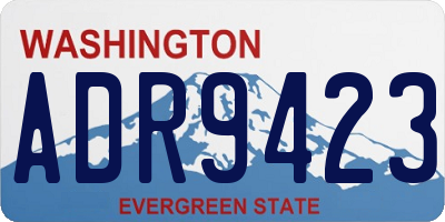 WA license plate ADR9423