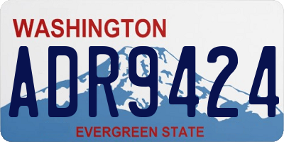 WA license plate ADR9424