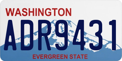 WA license plate ADR9431