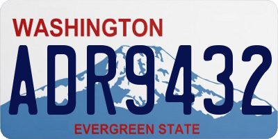 WA license plate ADR9432