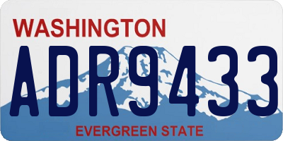 WA license plate ADR9433