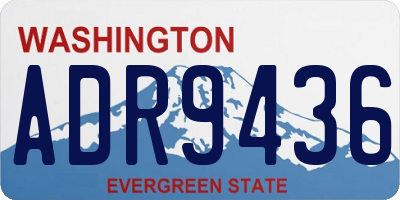 WA license plate ADR9436