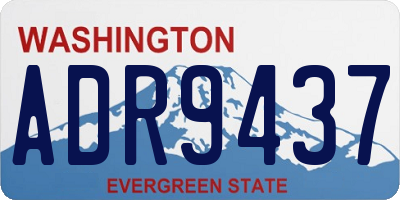 WA license plate ADR9437
