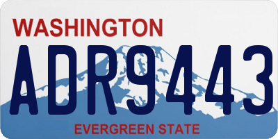 WA license plate ADR9443