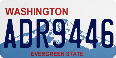 WA license plate ADR9446