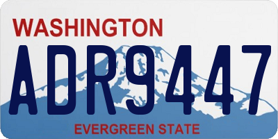 WA license plate ADR9447