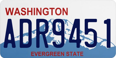 WA license plate ADR9451