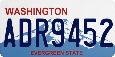 WA license plate ADR9452