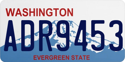 WA license plate ADR9453