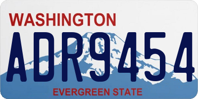 WA license plate ADR9454