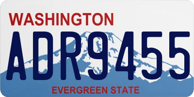 WA license plate ADR9455