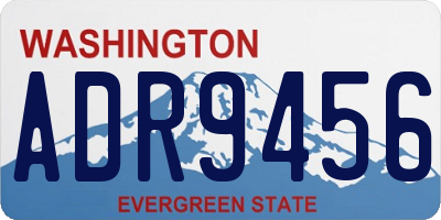 WA license plate ADR9456