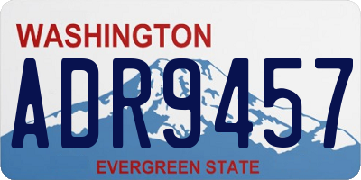 WA license plate ADR9457