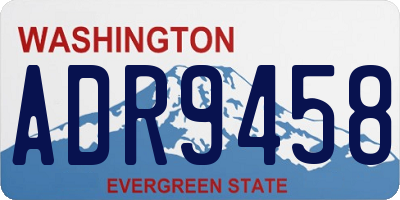 WA license plate ADR9458