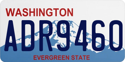 WA license plate ADR9460