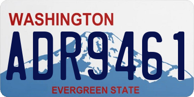 WA license plate ADR9461